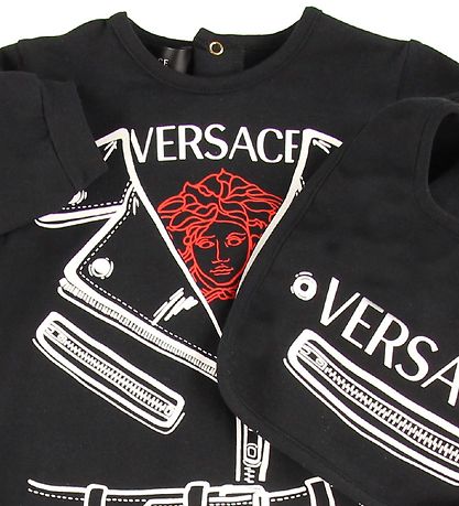 Versace Gaveæske - Heldragt/Hagesmæk - Sort m. Print