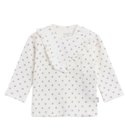 Hust and Claire Bluse - Alfrida - Hvid m. Blomster/Flse