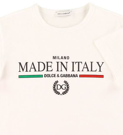Dolce & Gabbana T-shirt - DNA Jr - Hvid m. Print