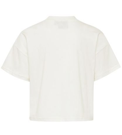 Hummel T-shirt - Cropped - hmlMary - Hvid m. Print