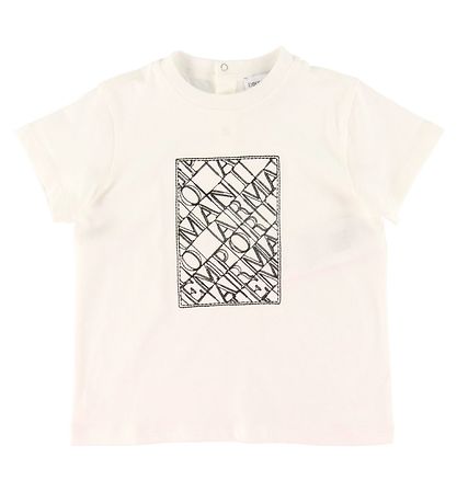 Emporio Armani T-shirt - Hvid m. Broderi