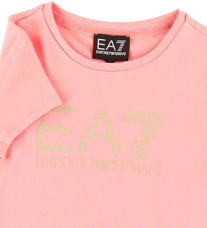 EA7 T-shirt - Quartz Pink m. Slvglimmer