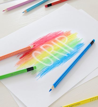 Faber-Castell Farveblyanter m. Viskelæder - Grip - 10 stk - Mult