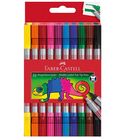 Faber-Castell Tuscher - Dobbelt Tyk/Tynd - 10 stk - Multifarvet