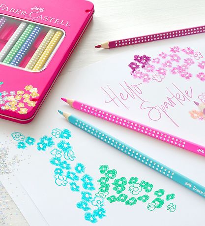 Faber-Castell Farveblyanter - Grip - 12 stk - Sparkle