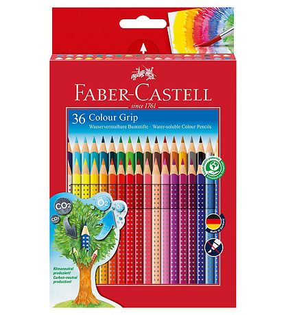 Faber-Castell Farveblyanter - Grip - Akvarel - 36 stk - Multifar