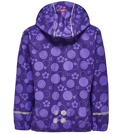 LEGO® Wear Regnjakke - Lilla m. Print