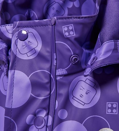 LEGO® Wear Regnjakke - Lilla m. Print