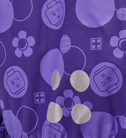 LEGO® Wear Regnjakke - Lilla m. Print