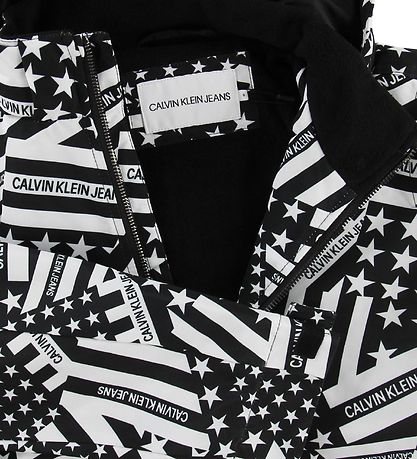 Calvin Klein Jakke - Sort/Hvid m. Flag