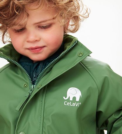 CeLaVi Regntøj m. Seler - PU - Elm Green