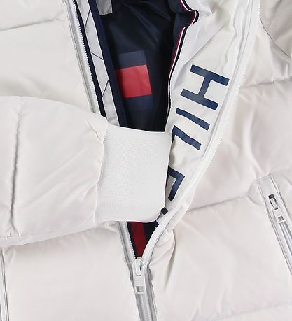 Tommy Hilfiger Dunjakke - U Reflective Flag - Hvid