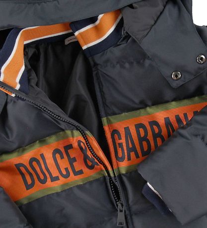 Dolce & Gabbana Dunjakke - Navy m. Orange