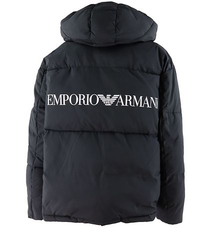 Emporio Armani Dynejakke - Sort m. Hvid/Pink