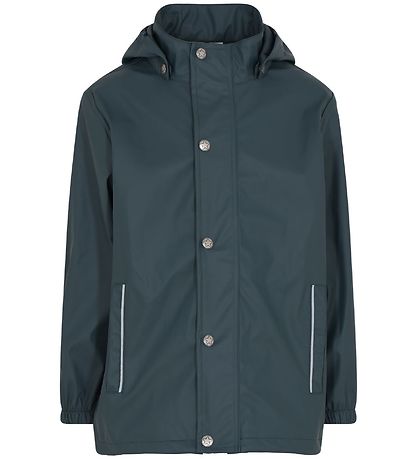 En Fant Regntøj m. Seler - PU - Dark Slate