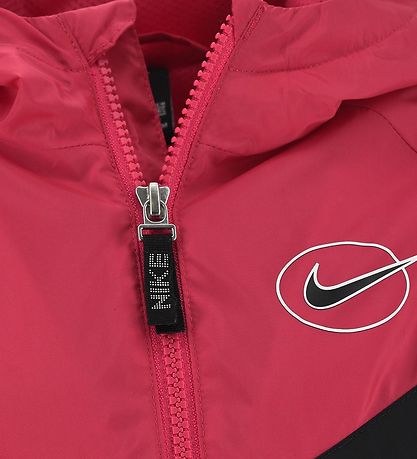 Nike Jakke - Floral Windrunner - Sort/Rosa