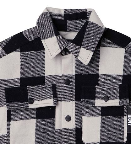 DKNY Skjorte - Sort/Hvidternet m. Print