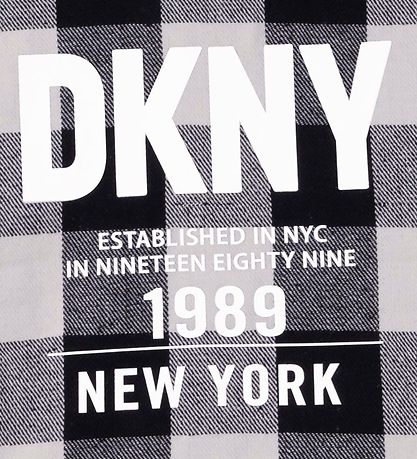 DKNY Skjorte - Sort/Hvidternet m. Print