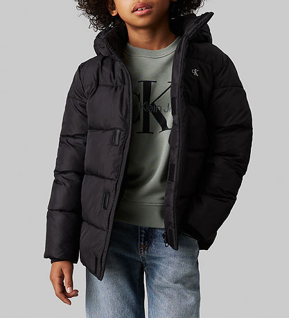 Calvin Klein Dynejakke - Essential Puffer - CK Black