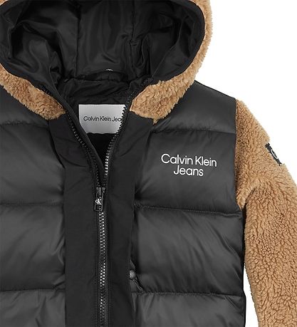 Calvin Klein Vinterjakke - 2 In 1 Hybrid Teddy - Timeless Camel