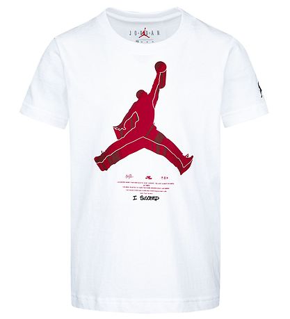 Jordan T-Shirt - Jumpman X Nike Action - Hvid m. Rd