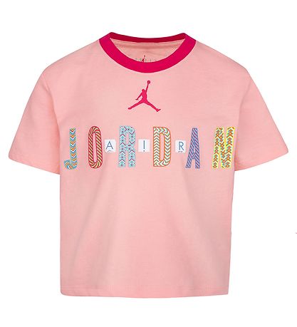 Jordan Sweatshorts/T-shirt - Girls Bff - Rush Pink m. Print