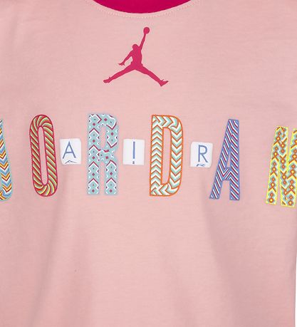 Jordan Sweatshorts/T-shirt - Girls Bff - Rush Pink m. Print