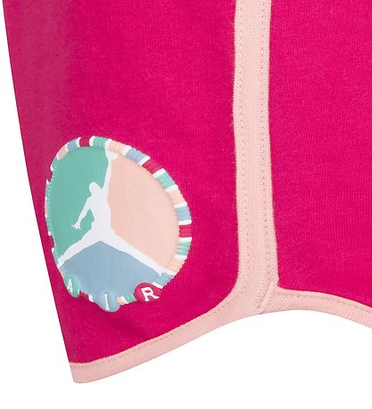 Jordan Sweatshorts/T-shirt - Girls Bff - Rush Pink m. Print