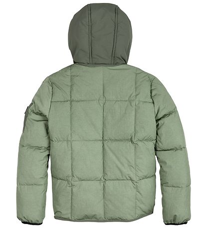 Tommy Hilfiger Dynejakke - Detachable Hood - Spring Olive