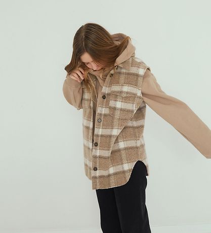 Designers Remix Vest - Uld/Polyester - G Jayden - Beige Check