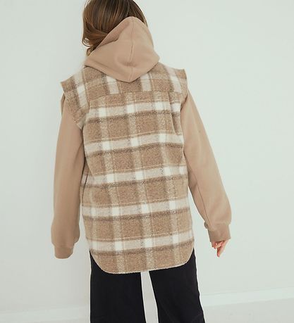 Designers Remix Vest - Uld/Polyester - G Jayden - Beige Check