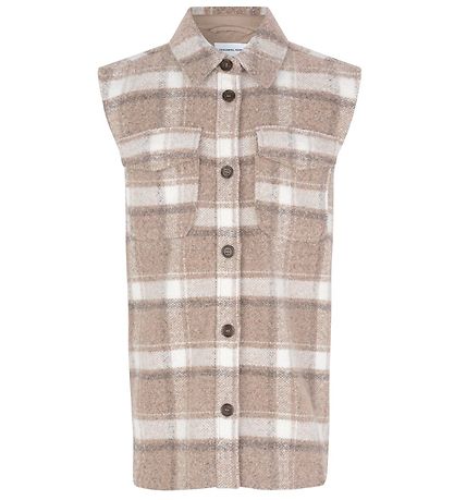 Designers Remix Vest - Uld/Polyester - G Jayden - Beige Check