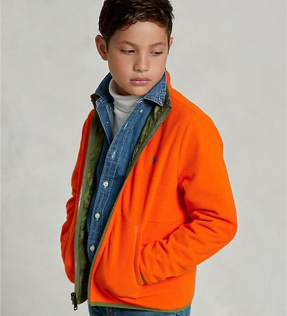 Polo Ralph Lauren Fleecejakke - Vendbar - Classics ll - Orange/G