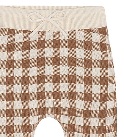 Monsieur Mini Leggings - Gingham - Offwhite/Toffee