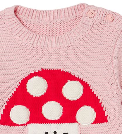 Stella McCartney Kids Bluse - Strik - Rosa m. Svamp