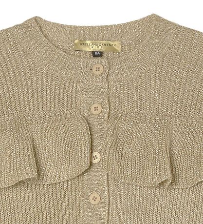 Stella McCartney Kids Cardigan - Strik - Beige/Guld