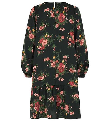 Rosemunde Kjole - Black Bouquet Rose Print