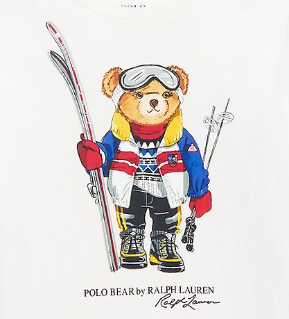 Polo Ralph Lauren Bluse - Hvid m. Bamse