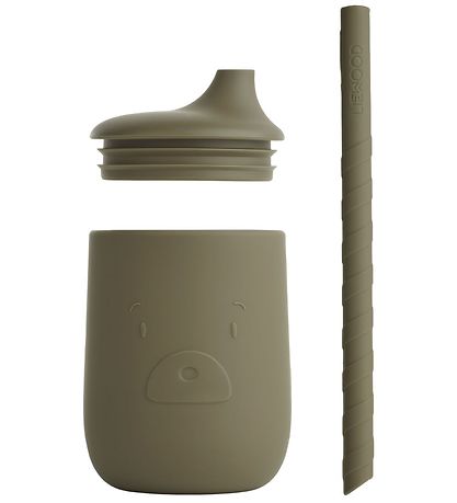 Liewood Kop m. Sugerør - Ellis - Mr Bear Khaki