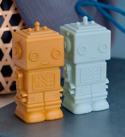 A Little Lovely Company Lampe - 14 cm - Robot - Aztec Gold