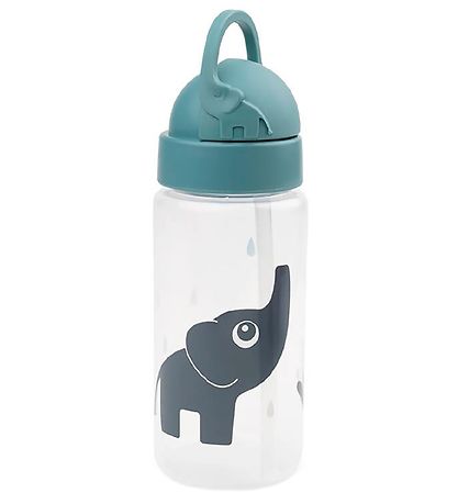 Done by Deer Drikkedunk m. Sugerør - 350 ml - Elphee - Blå