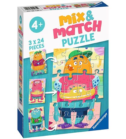 Ravensburger Puslespil - 3x24 Brikker - Mix & Match