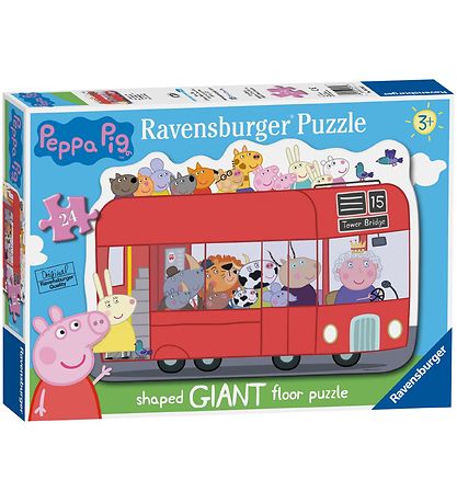 Ravensburger Puslespil - 24 Brikker - Gurli Gris - Shaped Bus