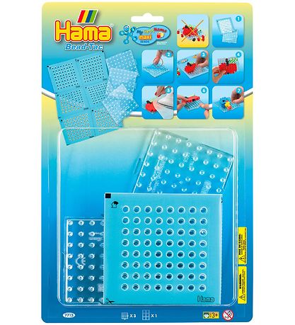 Hama Maxi Perlesæt - 3 stk + 1 Sticker - Kvadrater