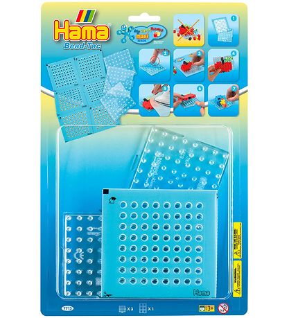 Hama Maxi Perlesæt - 3 stk. + 1 Sticker - Kvadrater