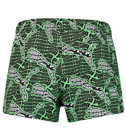 Puma Badeshorts - Grøn m. Print