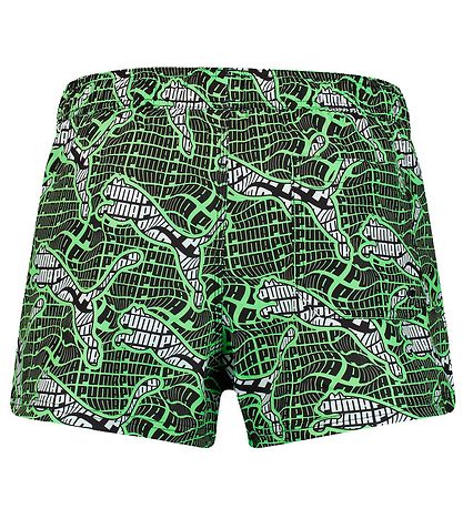 Puma Badeshorts - Grn m. Print