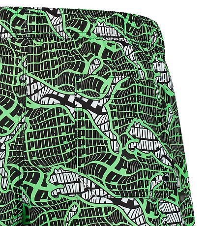 Puma Badeshorts - Grn m. Print