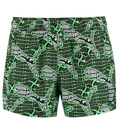 Puma Badeshorts - Grøn m. Print