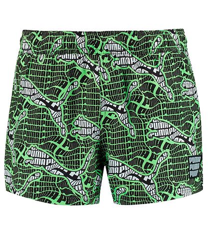 Puma Badeshorts - Grn m. Print